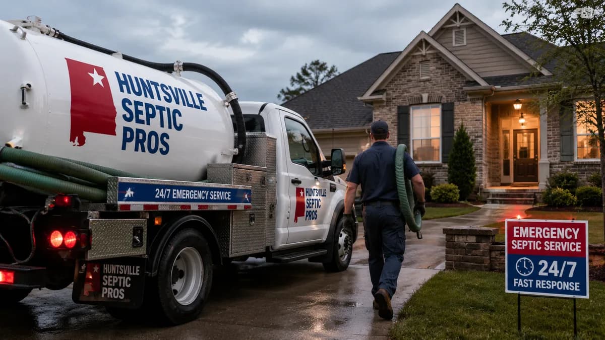 Emergency septic service response in Madison County